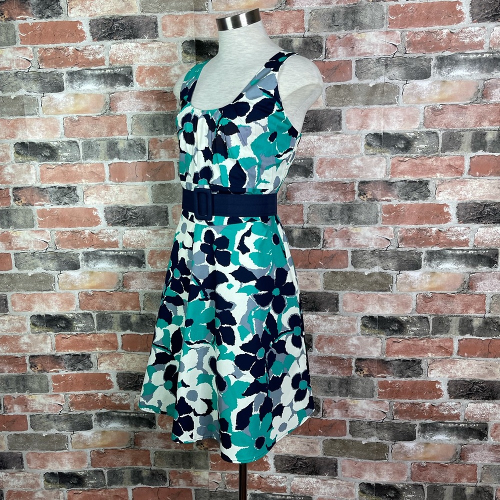 Voodoo Vixen Retro 50s Arisa Water Color Flower Summer Spring Dress